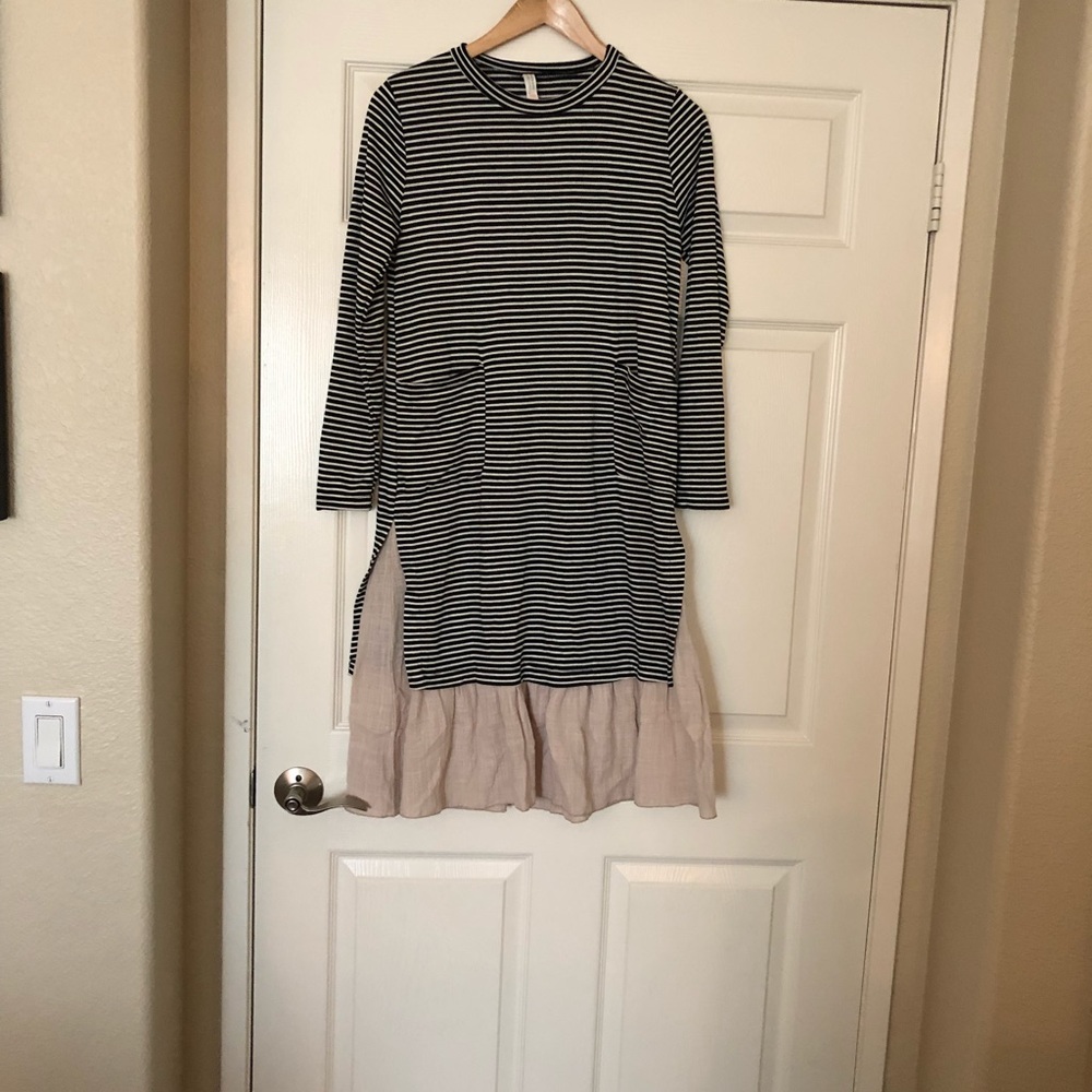 Black striped tunic.